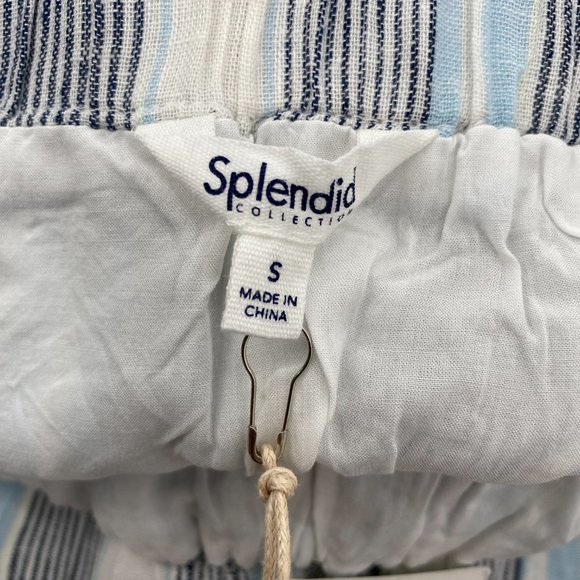 Splendid NWT Sea Stripe Jumpsuit Convertible Side Tie Pockets Wide Leg Small New - Picture 6 of 9